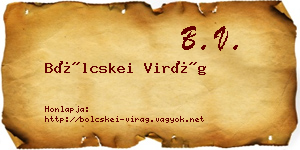 Bölcskei Virág névjegykártya
