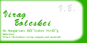 virag bolcskei business card